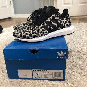 Adidas Swift Run Size 8 Leopard